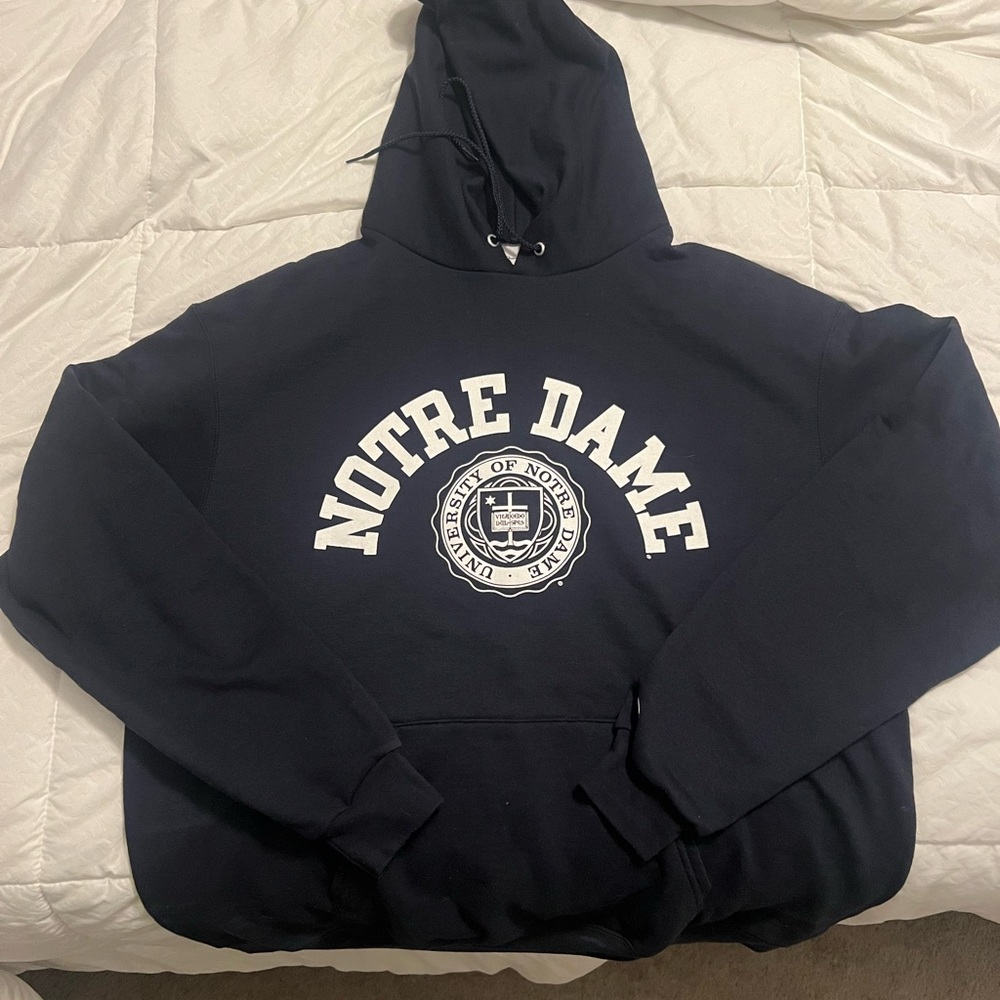Champion Navy Blue Notre Dame Hoodie
